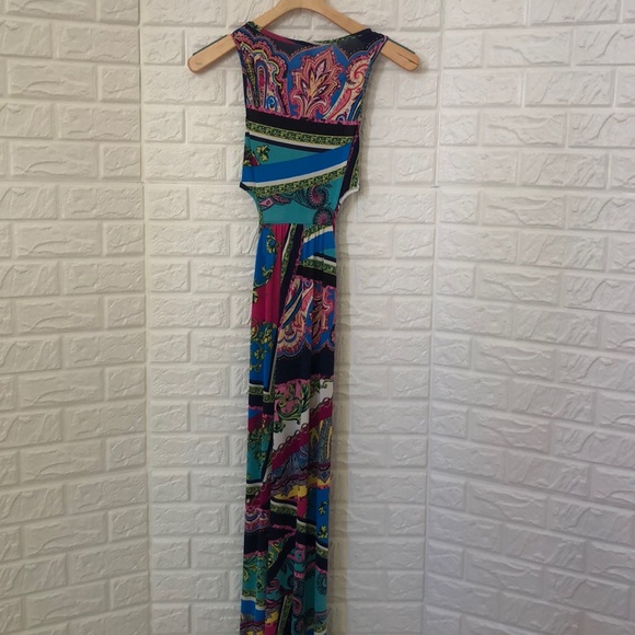 Love-T‎ keyhole waist colorful maxi dress - Picture 2 of 7